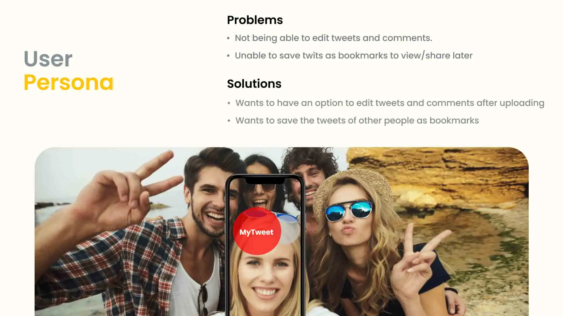 User persona of MyTweet