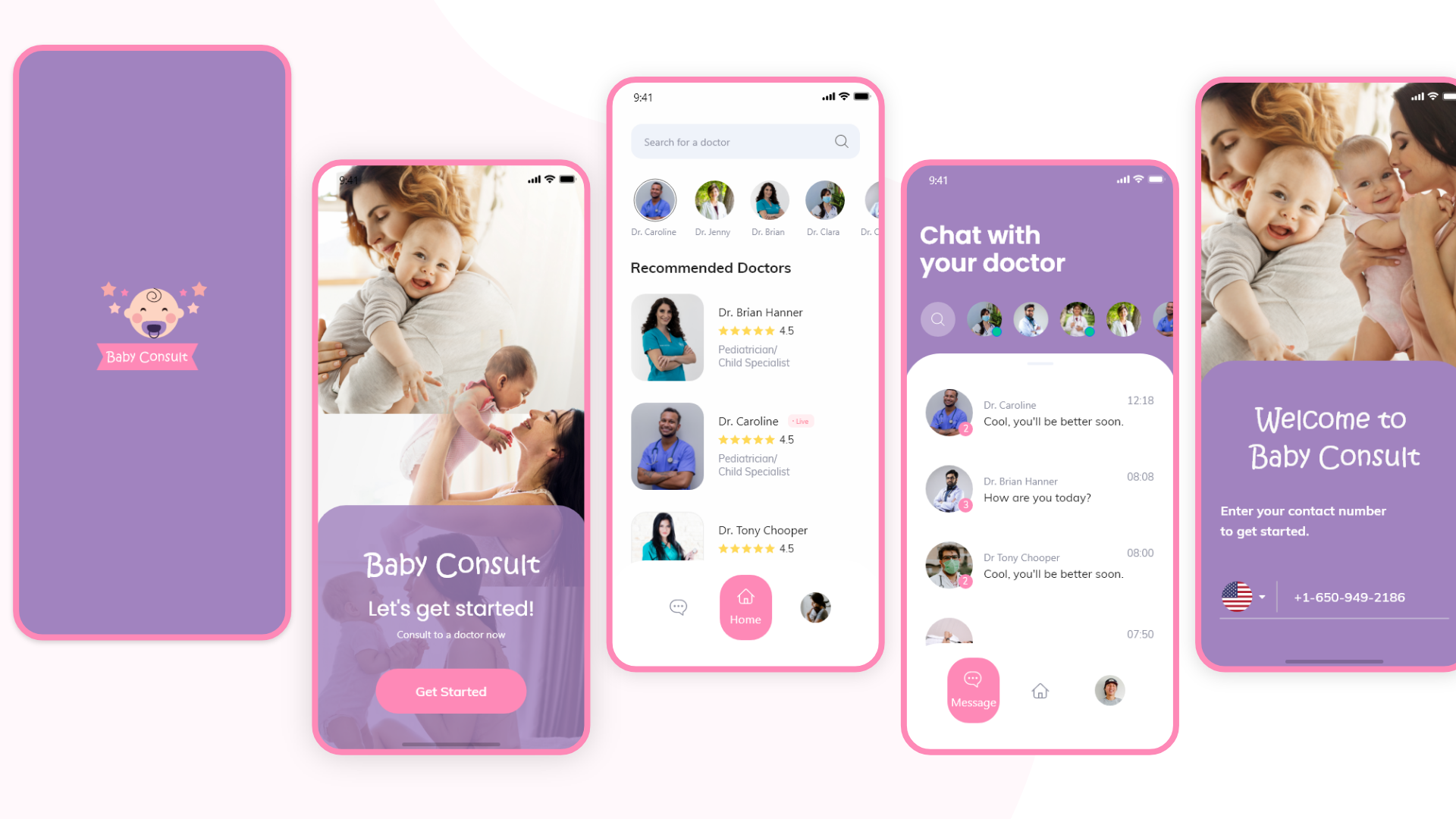 screens of baby consult