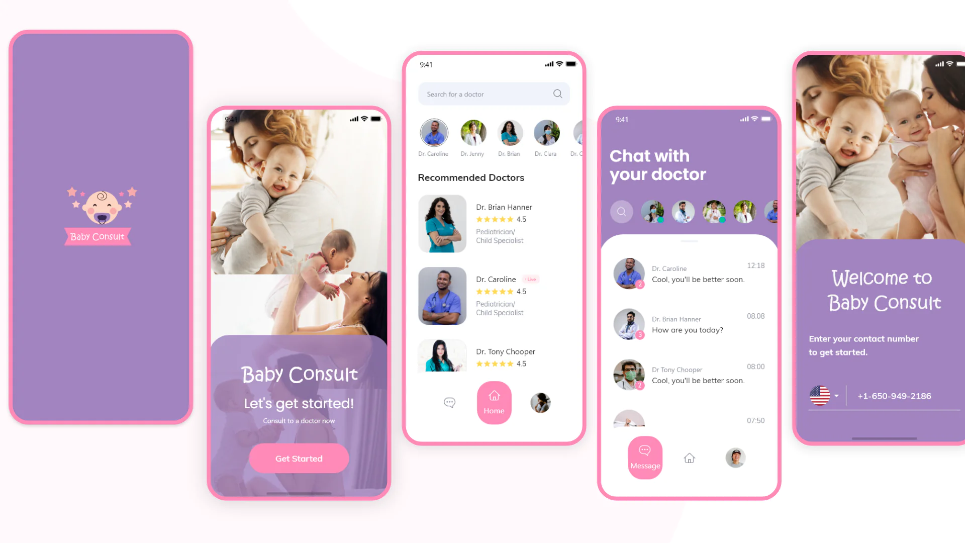 screens of baby consult