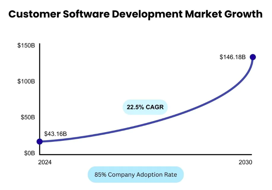 Customer software development market growth